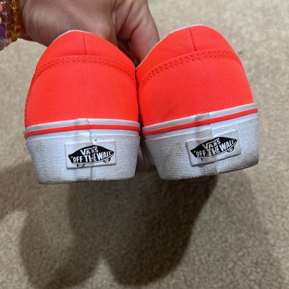 Vans platform sneakers neon orange pink size 7.5 - Picture 5 of 9